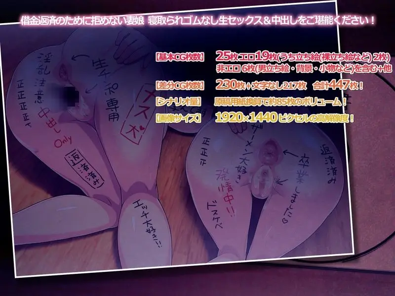 借金マミレ寝取ラレ妻娘 返済のため断れなかったゴムなし生セックス＆中出し サンプル画像 4枚目