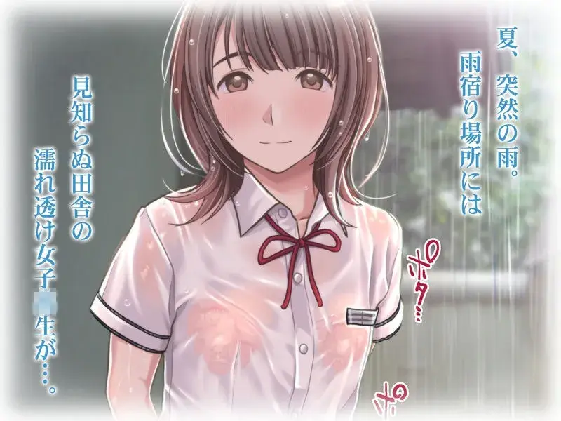 雨宿りの誘惑〜田舎の濡れ透けJKとヤりまくったリーマンの夏〜［同人誌＆音声付ノベルゲーム同梱 EXTRA Ver，］ サンプル画像 1枚目