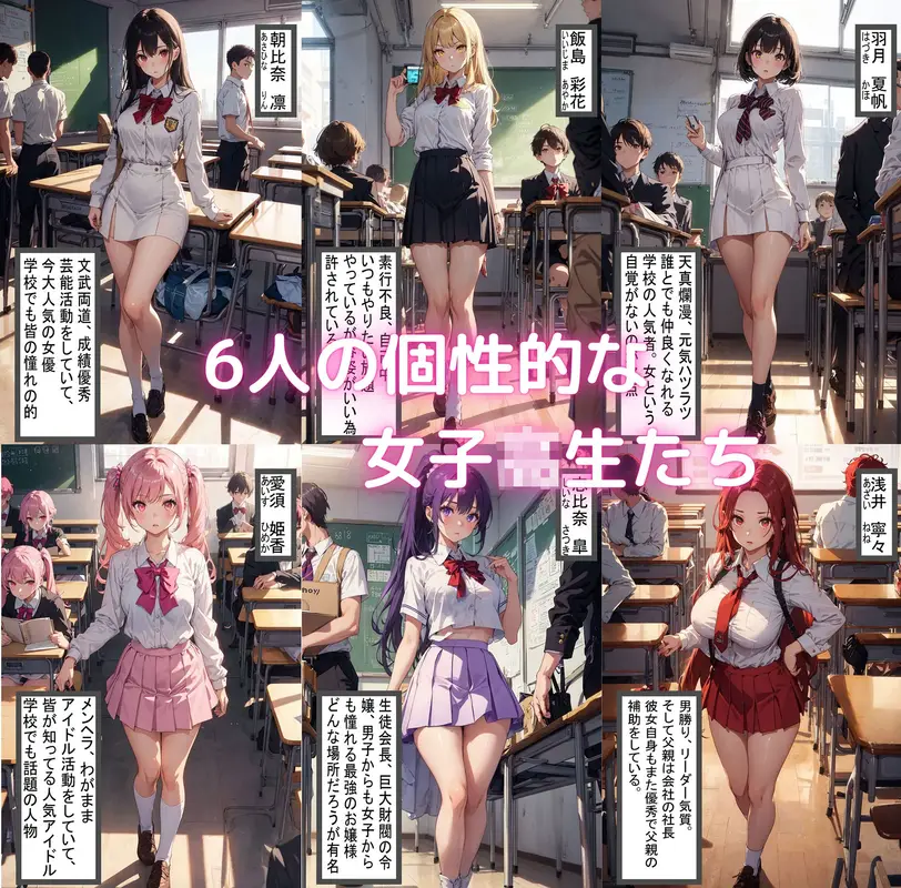 6人の訳アリ女子校生を●す話【セリフ付き】 サンプル画像 1枚目