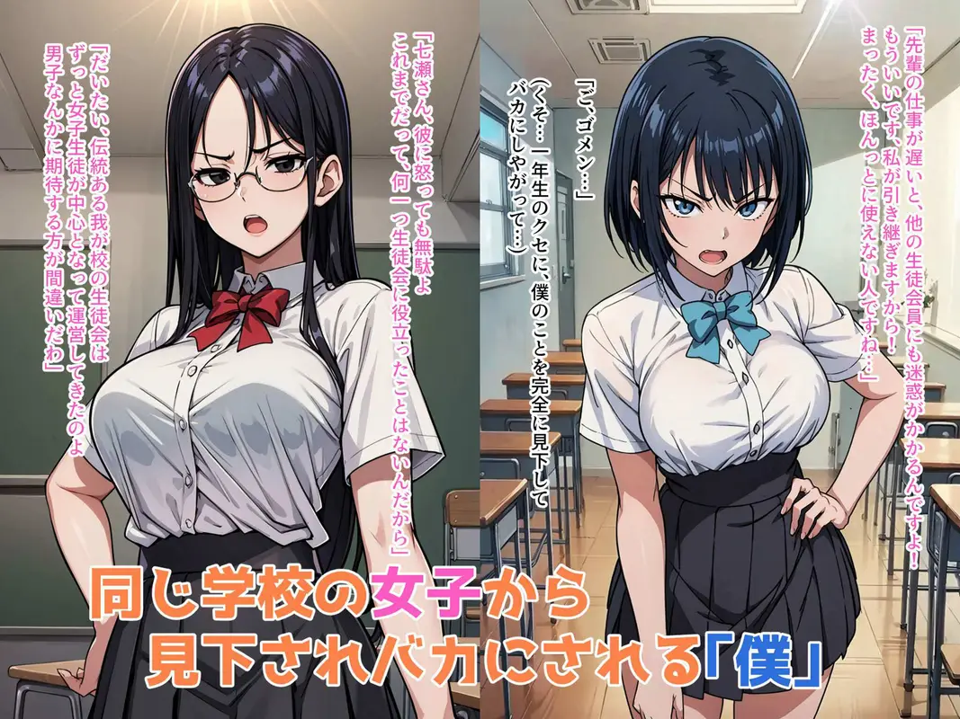 僕の催●ハーレム 〜僕を見下す女子に逆襲の処女強奪種付け●眠!〜 サンプル画像 1枚目