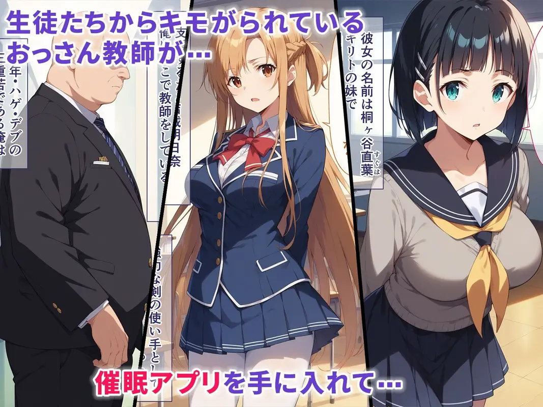 帰還者学園の巨乳コンビが催●おじさんに寝取られ孕まされる話 サンプル画像 1枚目