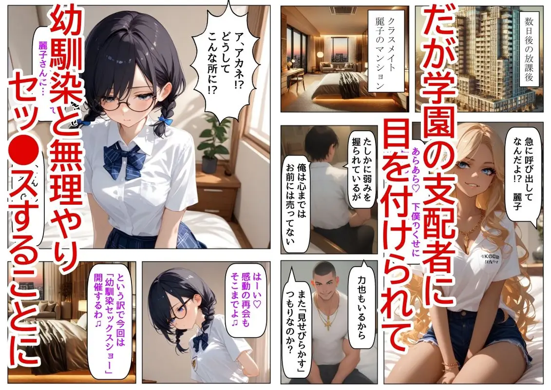 実は地味巨乳だった幼馴染と、無理やりセッ●スさせられる サンプル画像 2枚目