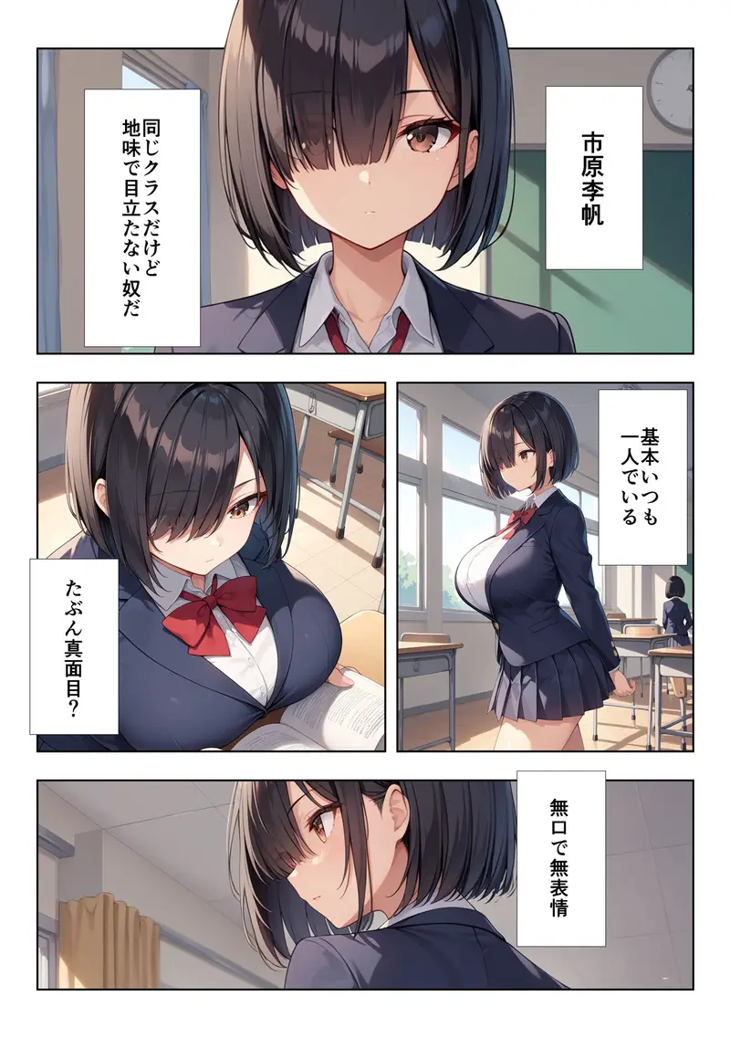 地味巨乳ちゃんの秘密の趣味 サンプル画像 6枚目