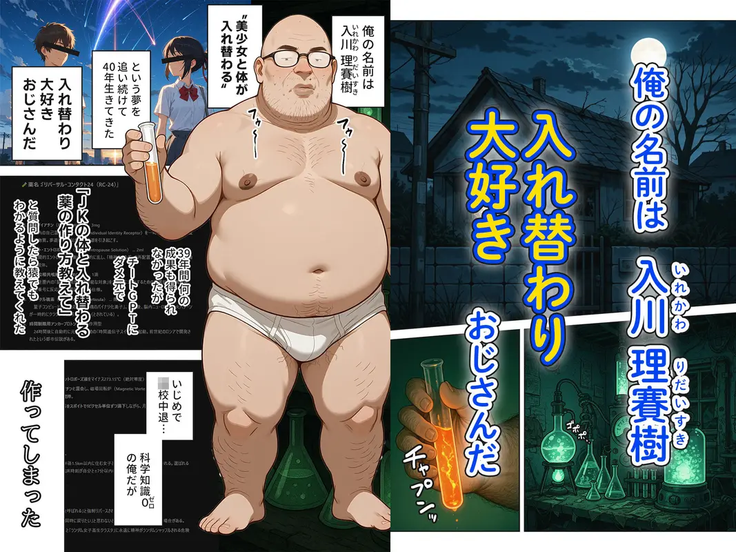 キモおじ⇔JK入れ替わり【1】この娘の人生台無しにしたろw サンプル画像 1枚目