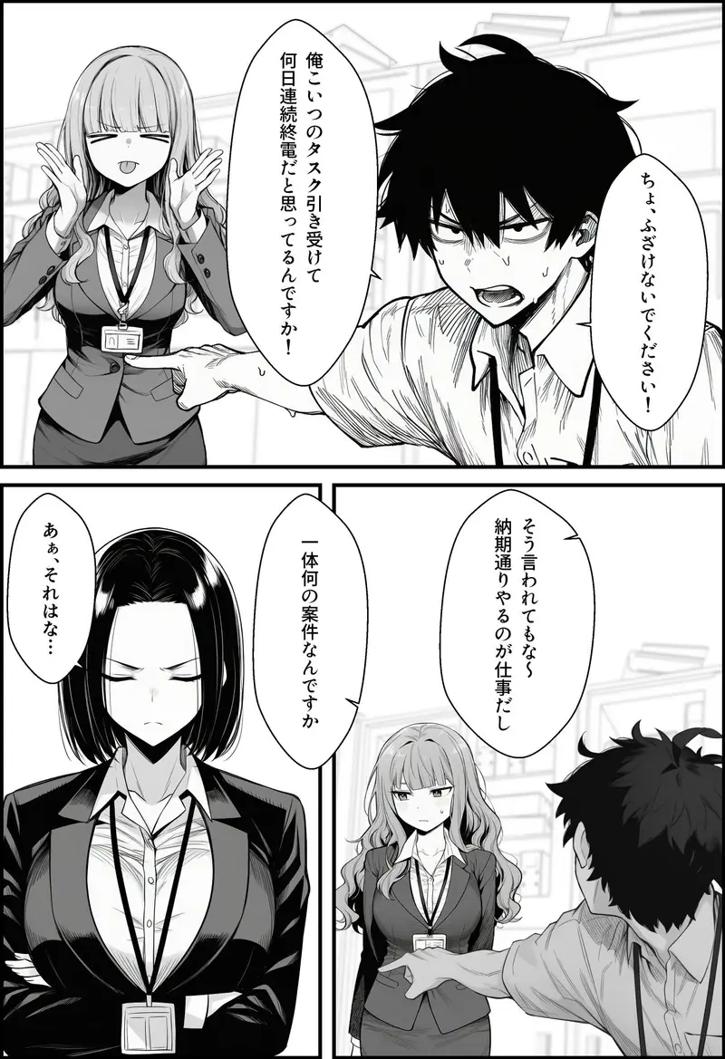 仕事を押し付けてくるパワハラ女社員2人を催●アプリでこらしめる話 サンプル画像 4枚目