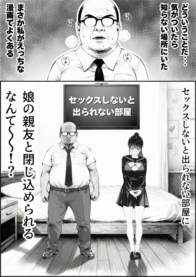 セックスしないと出られない部屋に娘の親友と閉じ込められたんだが・・・ サンプル画像 1枚目