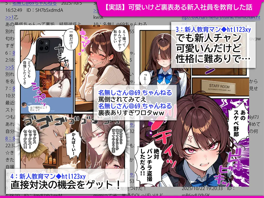 地味でブスだと思ってた新人清掃員の裏垢特定 粘着SEXで彼氏と別れさせた物語 裏ルート サンプル画像 2枚目
