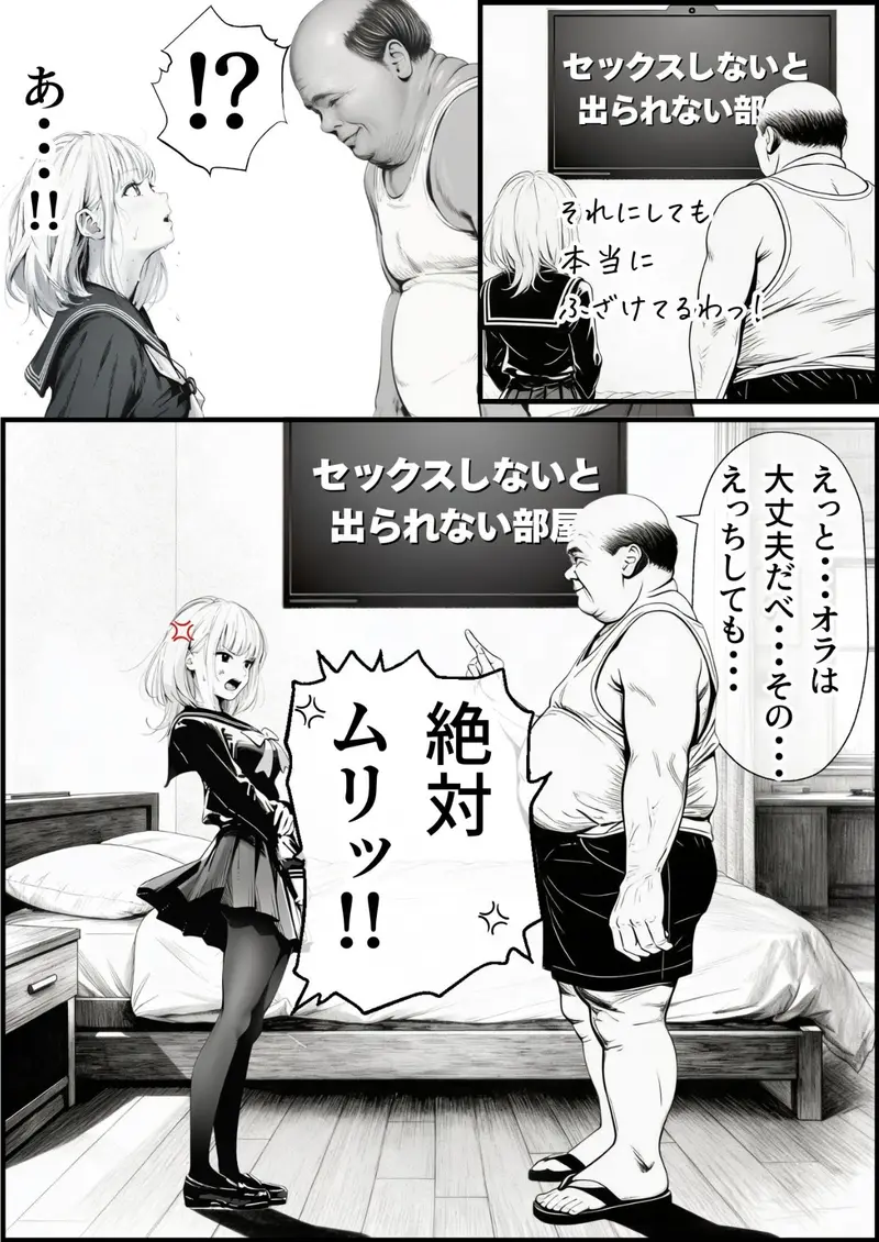 セックスしないと出られない部屋に親友のパパと閉じ込められたんですけど〜！？ サンプル画像 2枚目