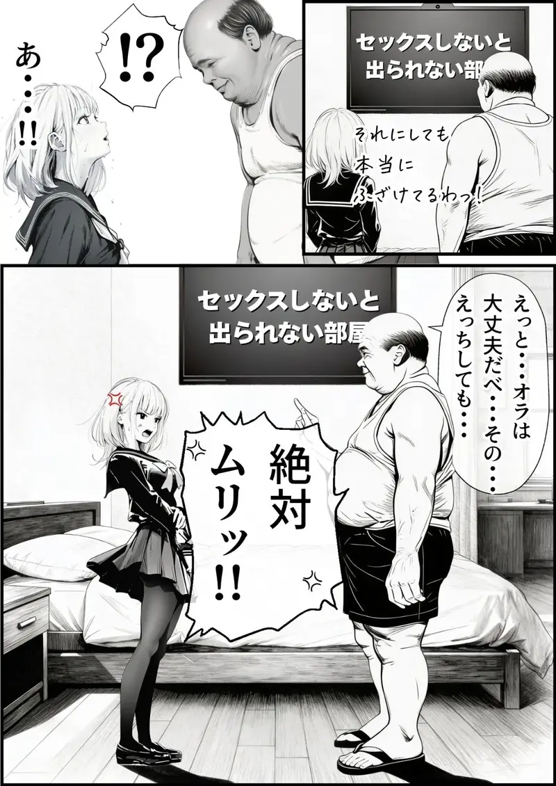 セックスしないと出られない部屋に親友のパパと閉じ込められたんですけど〜!? サンプル画像 2枚目