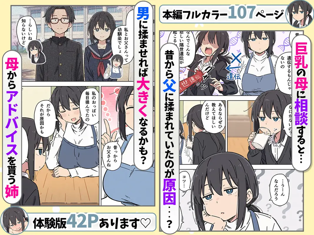 貧乳コンプレックスなジト目姉の育乳を手伝ったが大きくならないので中出しセックスすることになった話 サンプル画像 3枚目