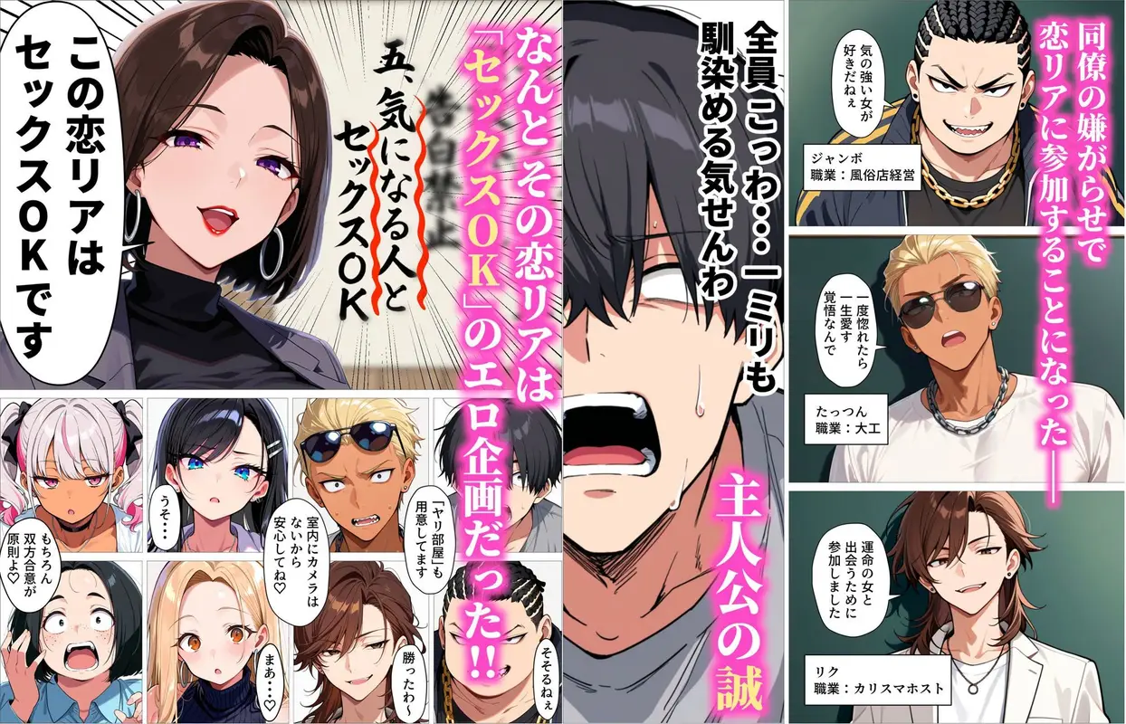 ギャル上等〜「セックスOK」の恋愛リアリティーショーで童貞が巨根無双する話〜 サンプル画像 3枚目