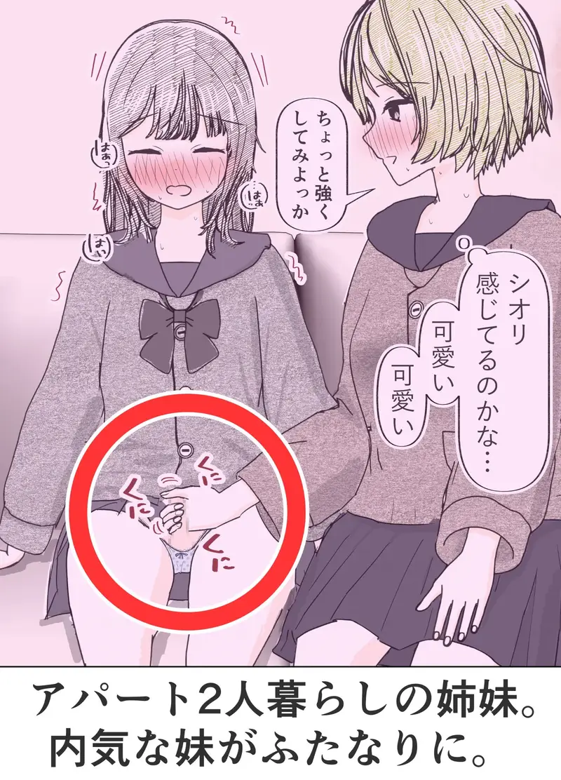 ふたなり病の妹の射精を優しく受け止めるお姉ちゃんの話 サンプル画像 1枚目