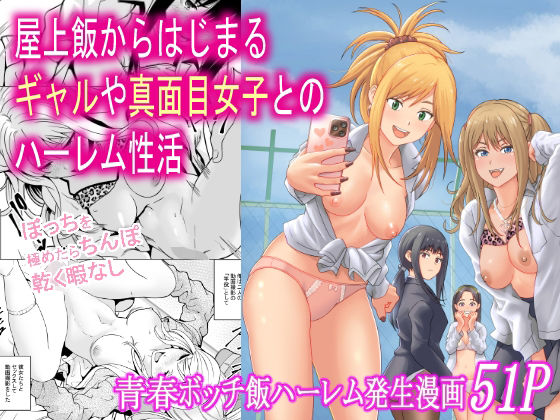 屋上飯からはじまるギャルや真面目女子とのハーレム性活 [フリーダムプロフェット][d_712318][パッケージ画像]